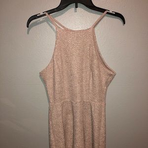 Light Pink Sparkly Backless Dress